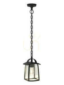 Kültéri függőlámpa Lutec Kelsey 6273601012 fekete alumínium E27 40W small 0