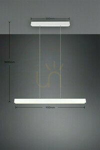 Trio DUOline PAROS 73043131 sínre szerelhető függőlámpa, matt fehér, 29 W LED, 90 cm small 4
