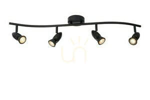 Lucide CARO fekete fém 4x GU10 LED spotlámpa small 6