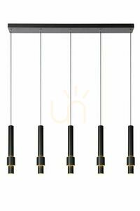 Lucide MARGARY függesztett lámpa 5xLED 4,2W 2700K 2300lm CRI90 fekete 103 cm szabályozható 24402/30/30 small 0