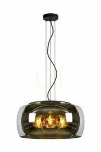 Függőlámpa Lucide OLIVIA 45401/50/65 füstüveg Ø 50 cm, 3xE27, magasság 50-158 cm small 0