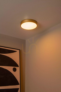 Lucide UNAR LED mennyezeti lámpa 30 cm 18 W, matt arany, opál 79185/30/02 small 4