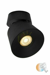 Plafon lámpa Lucide TRIGONO fekete fém GU10 10,5 cm 09935/01/30 small 0