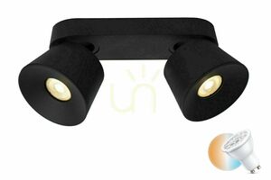 Plafonlámpa Lucide TRIGONO fekete fém GU10 2x LED CCT 09935/02/30 small 0