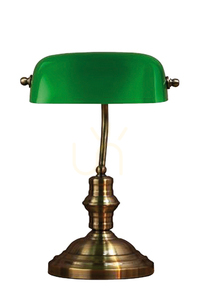Asztali lámpa Markslojd BANKERS 105931 zöld patina fém 42 cm small 0