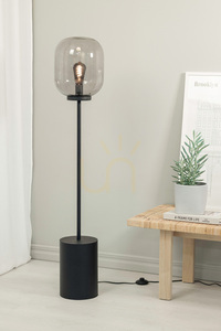 Padlólámpa Markslojd BROOKLYN 108425 fekete füst üveg 131 cm small 1