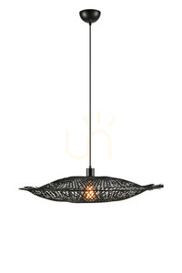 Függőlámpa Markslojd Kumo 108671 fekete fém bambusz 75 cm small 0