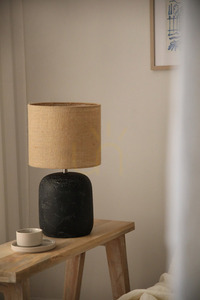 Asztali lámpa Markslojd MONTAGNA 108684 természetes beton juta 45 cm small 1