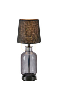 Asztali lámpa Markslojd COSTERO 108695 fekete füst üveg 43 cm small 0