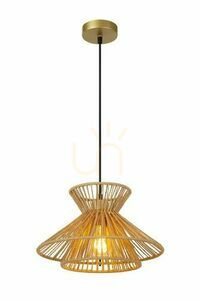 Függőlámpa Lucide TASMAN Japandi fa papír arany 32 cm 10420/32/72 small 0