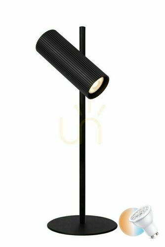 Jelölje be Asztali lámpa Lucide CLUBS fekete alumínium LED GU10 42 cm 09539/01/30