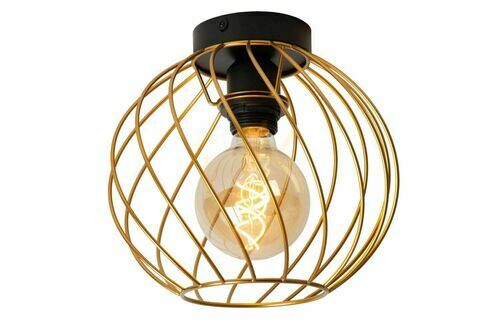 Jelölje be Plafon Lucide DANZA arany-fekete fém 25 cm E27 LED dimmelhető 21128/25/02