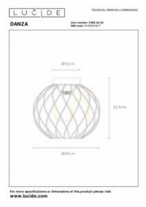 Plafon lámpa Lucide DANZA fekete fém 25 cm 21128/25/30 small 3