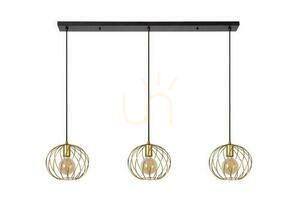 Függőlámpa Lucide DANZA 3x E27 arany-fekete fém 130 cm 21428/03/02 small 1
