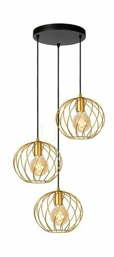 Jelölje be Függőlámpa Lucide DANZA arany-fekete 3xE27 LED 50 cm 21428/13/02
