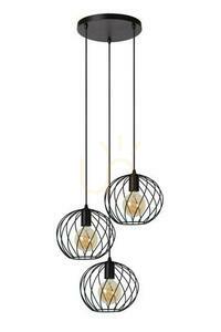 Függőlámpa Lucide DANZA fekete fém 3xE27 Ø50 cm 21428/13/30 small 1