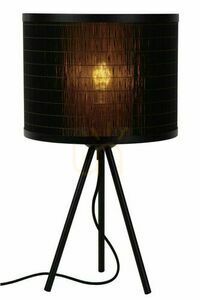 Asztali lámpa Lucide TAGALOG fekete fa-fém Japandi 26 cm 21529/26/30 small 0