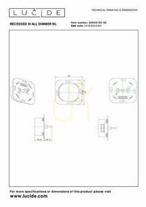 Rejtett fali dimmer Lucide Recessed fekete 300W IP20 NL 50000/00/30 small 2