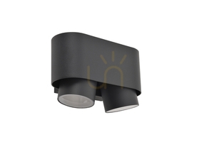 Kültéri fali lámpa Lutec CYPRES 6604003118 szürke alumínium 2x7W LED small 1