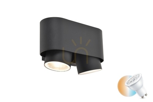 Jelölje be Kültéri fali lámpa Lutec CYPRES 6604003118 szürke alumínium 2x7W LED