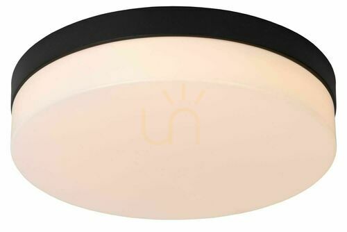 Jelölje be Plafon Lucide Biskit fekete LED fürdőszobai lámpa 28 cm IP44 18W