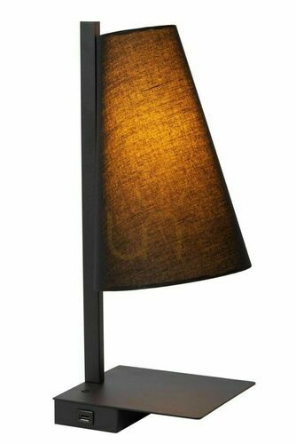 Jelölje be Fali lámpa Lucide Gregory fekete acél len E27 LED 45 cm 30295/01/30