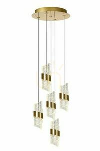 Függőlámpa Lucide KLIGANDE arany LED 5-ágú modern 13496/36/02 small 0