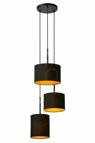 Jelölje be Lucide MAYA függőlámpa fekete-arany Japandi 3xE27 Ø50 cm 45409/13/30