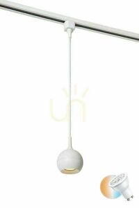 Lucide TRACK Favori fehér GU10 függőlámpa egyfázisú sínhez 09956/01/31 small 0