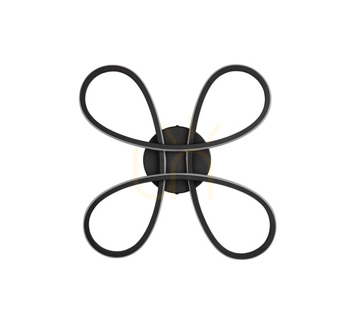 Jelölje be TRIO FLY 645610132 LED mennyezeti lámpa, matt fekete, 40 cm, 3000 K