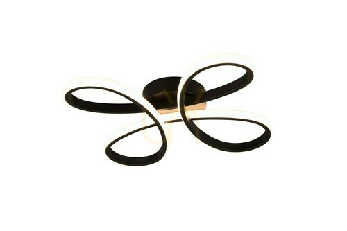 Jelölje be TRIO FLY 645610132 LED mennyezeti lámpa, matt fekete, 40 cm, 3000 K