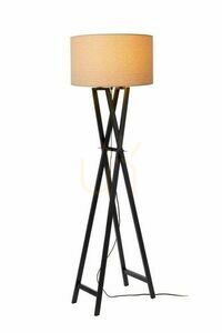 Lucide Trafalgar állólámpa fekete fa len E27 157 cm small 0