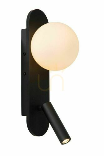 Jelölje be Fali lámpa Lucide Kelly fekete MDF üveg G9 LED 34 cm 77287/05/30