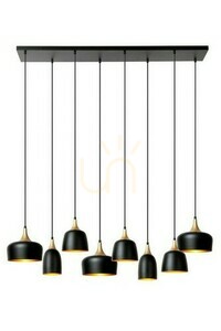 Függőlámpa Lucide CHAYANNE fekete alumínium modern 8 fényű 125 cm small 0