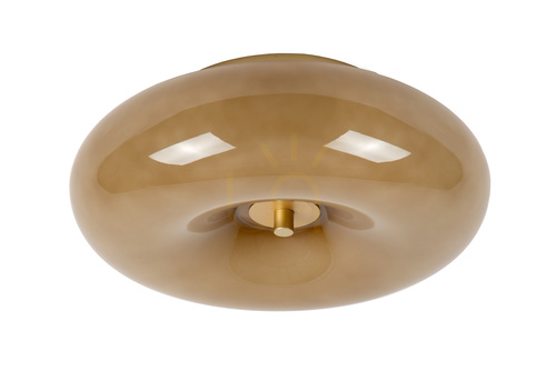 Jelölje be Lucide SENTINO mennyezeti lámpa Ø 30 cm 3xG9, taupe üveg, sárgaréz részlet, retró 10125/30/41