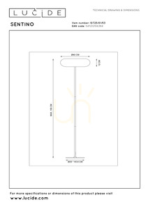 Lucide Sentino narancssárga állólámpa fekete talppal 3×G9 150 cm 10725/01/53 small 4