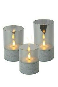 Asztali lámpa Lucide VELAS szürke üveg LED 25 cm small 0