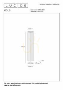 Lucide FOLD fehér Japandi állólámpa 2xE27 120 cm small 2
