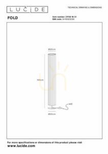 Lucide FOLD Japandi fehér LED állólámpa 160 cm 3 fényforrás E27 small 1