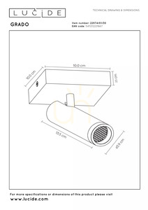 Lucide GRADO fekete mennyezeti spotlámpa 1×GU10 MR11 22974/01/30 small 5