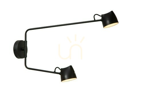 Jelölje be Fali lámpa Lucide MILNE fekete LED 2x6W modern 35 cm