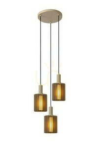 Lucide Lambres 3xE27 taupe alumínium függőlámpa 40 cm small 0