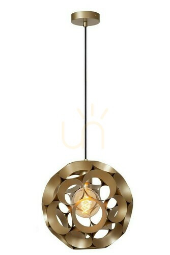 Jelölje be Függőlámpa Lucide Hannelore arany fém 30 cm modern LED E27 dimmelhető