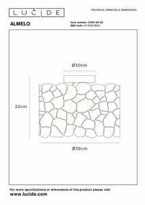 Lucide ALMELO fekete arany LED mennyezeti lámpa 26 cm small 2
