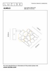 Lucide ALMELO fekete-arany LED fali lámpa E14 modern 12 cm small 4