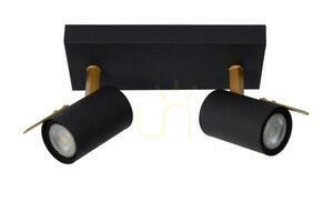 Lucide GRONY 2 lámpás LED spotlámpa fekete arany GU10 dimmelhető small 1