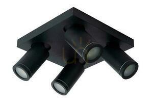 Plafonlámpa Lucide TAYLOR fekete LED IP44 GU10 4 spot 24 cm small 1