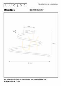 Lucide MAXENCE LED mennyezeti lámpa fehér 46 cm 24W 1400 lm small 5