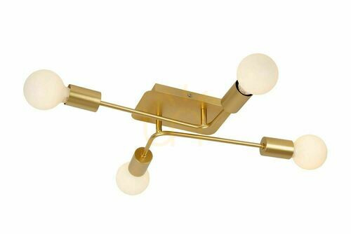 Jelölje be Plafon Lucide LESTER arany fém vintage E27 4 fényű 21118/04/02