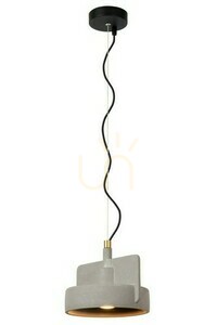 Függőlámpa Lucide NINJA szürke beton Japandi E27 LED small 0